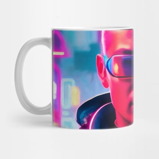 Abstract Cyberpunk Man Mug